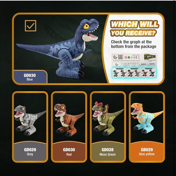 NWT RC Tyrannosaurus rex Dino Toy W/ Lights, Music, Auto-Demo & Spray Function - Picture 4 of 6